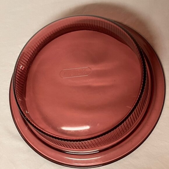 Pyrex Corning Cranberry Visions 1Qt. Casserole V-31-B Set of 2 and Lid V-1.5-C - Picture 5 of 8
